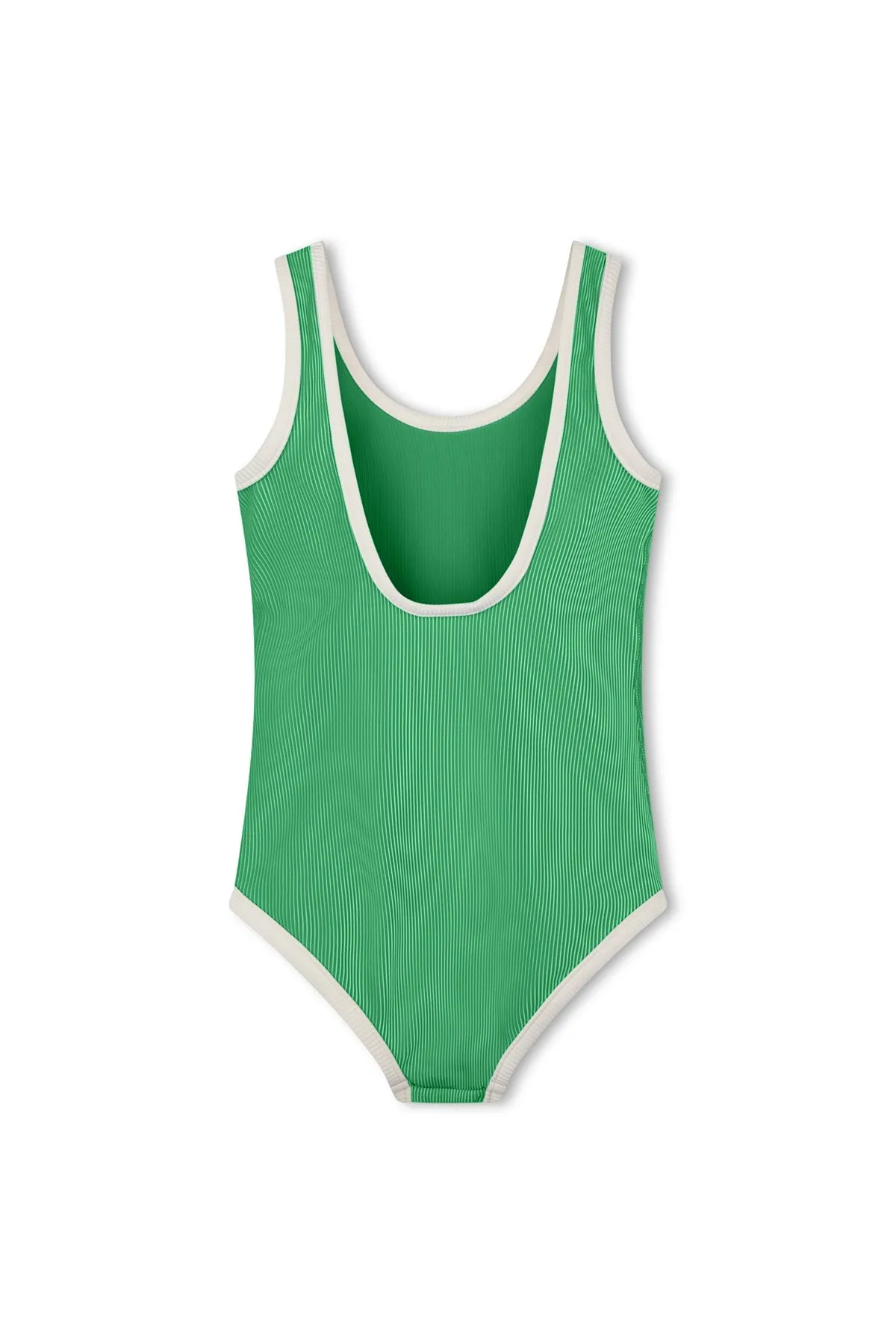 Mini Stripe Rib Scoop One Piece - Parrot Green sold by Zulu and Zephyr product image thumbnail 2