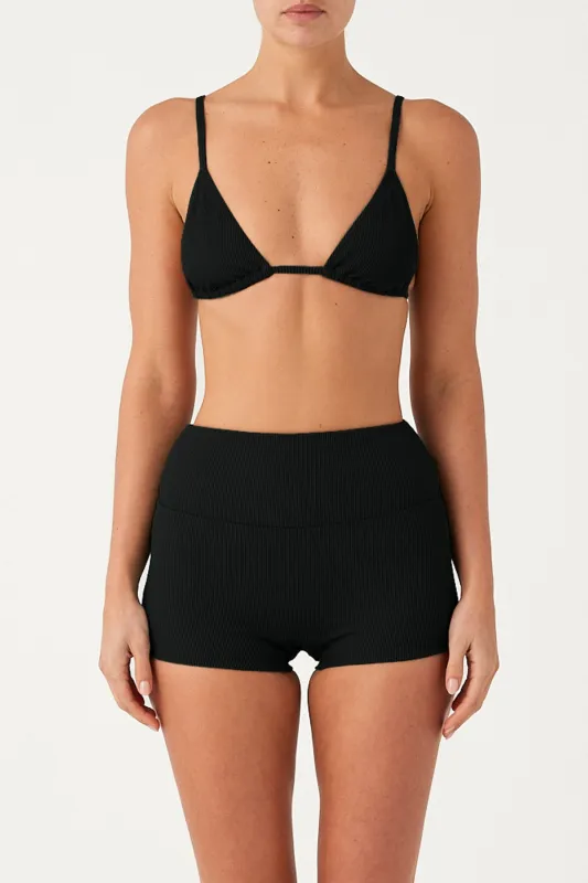 Signature Stripe Triangle Top - Black sold by Zulu and Zephyr