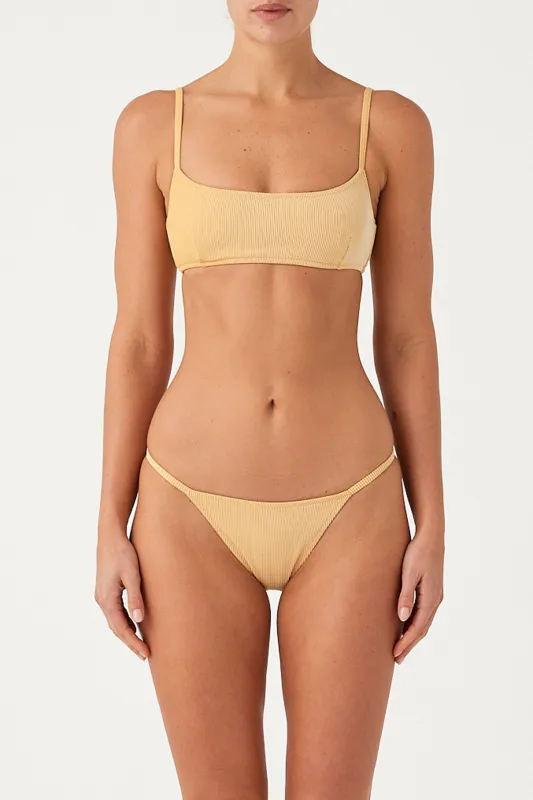 Signature Stripe Hipster String Brief - Marigold sold by Zulu and Zephyr