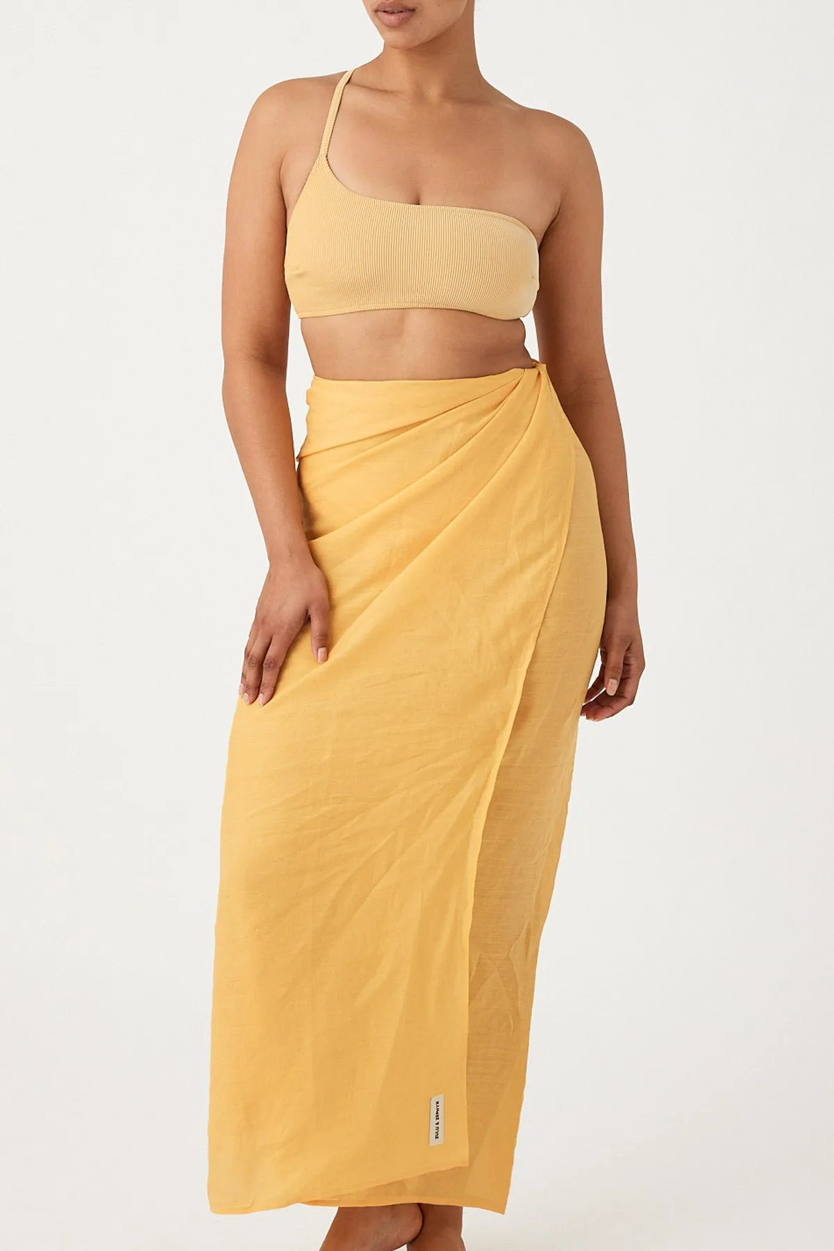 Signature Stripe One Shoulder Bralette - Marigold sold by Zulu and Zephyr product image thumbnail 4