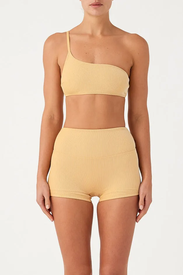 Signature Stripe One Shoulder Bralette - Marigold sold by Zulu and Zephyr