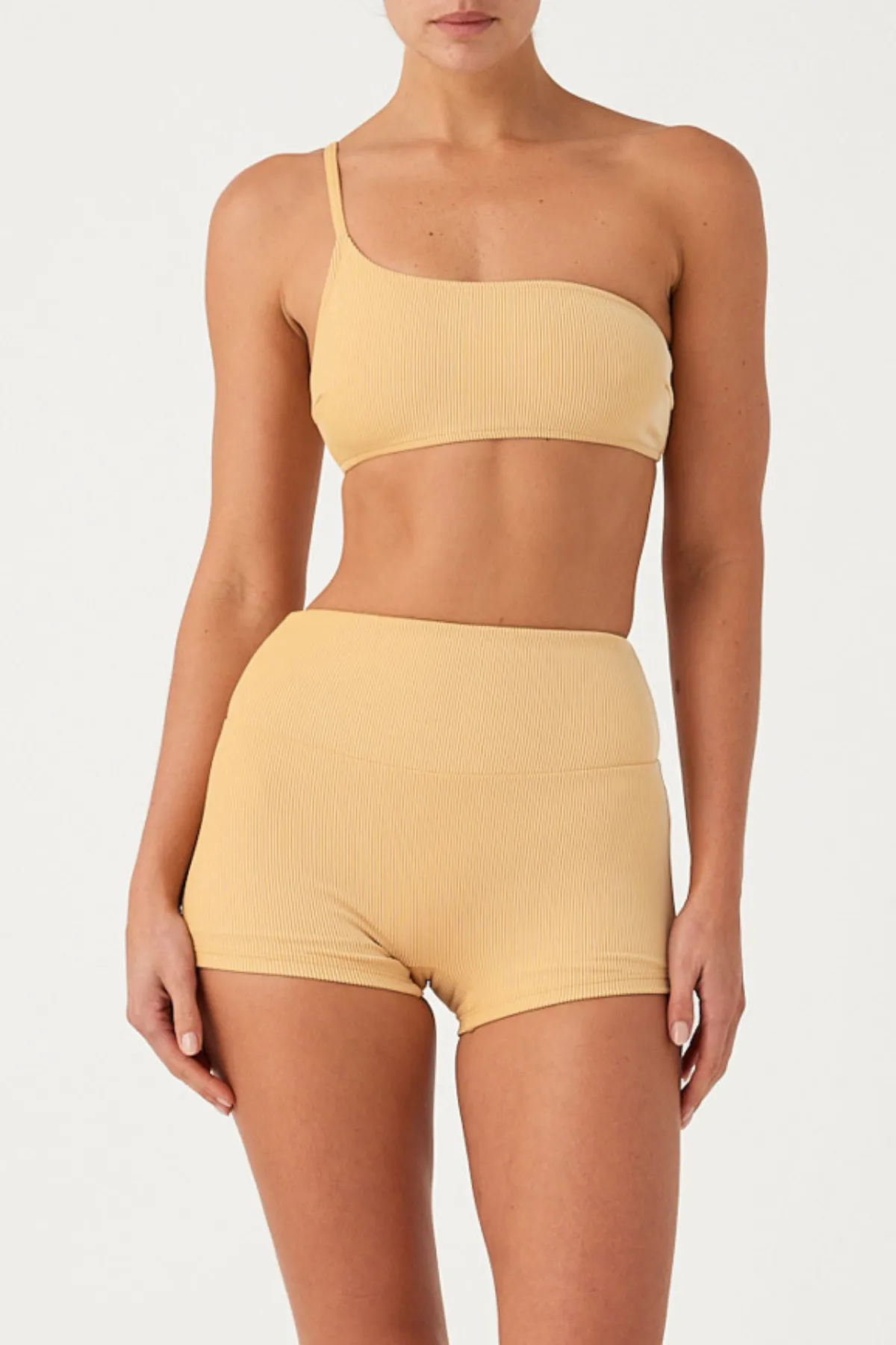 Signature Stripe One Shoulder Bralette - Marigold sold by Zulu and Zephyr product image thumbnail 3