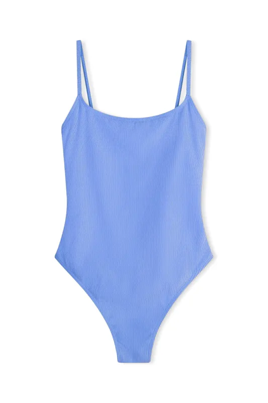 Signature Stripe Simple One Piece - Sky sold by Zulu and Zephyr