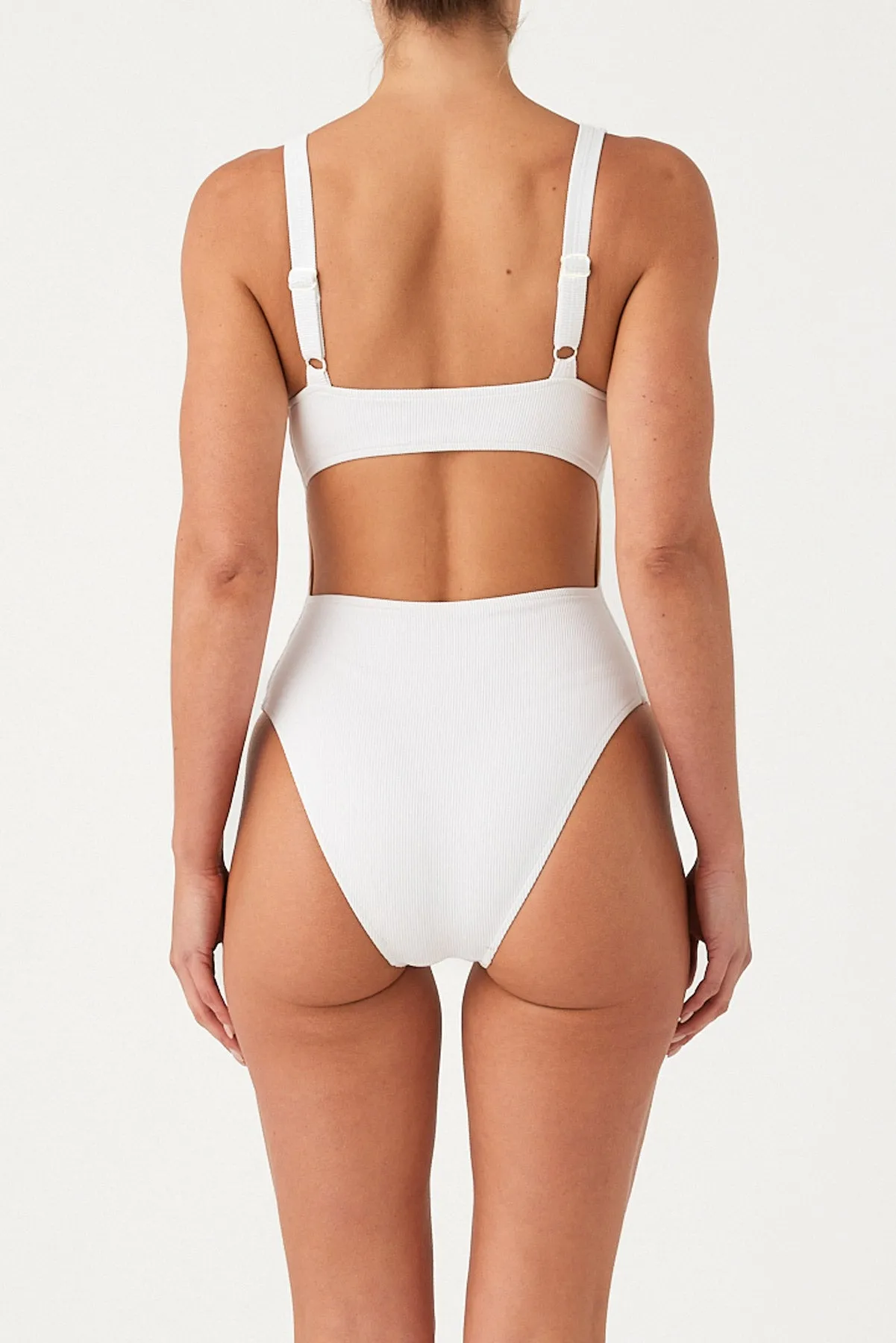 Signature Stripe Bikini One Piece - White sold by Zulu and Zephyr product image thumbnail 5