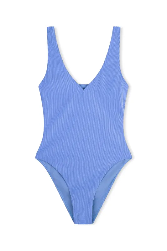 Signature Stripe Bikini One Piece - Sky sold by Zulu and Zephyr