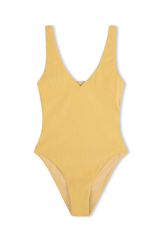 Signature Stripe Bikini One Piece - Marigold sold by Zulu and Zephyr