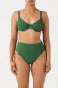 Signature Stripe High Waisted Brief - Tallow Green sold by Zulu and Zephyr