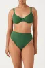Signature Stripe High Waisted Brief - Tallow Green sold by Zulu and Zephyr