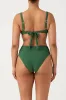 Signature Stripe High Waisted Brief - Tallow Green sold by Zulu and Zephyr