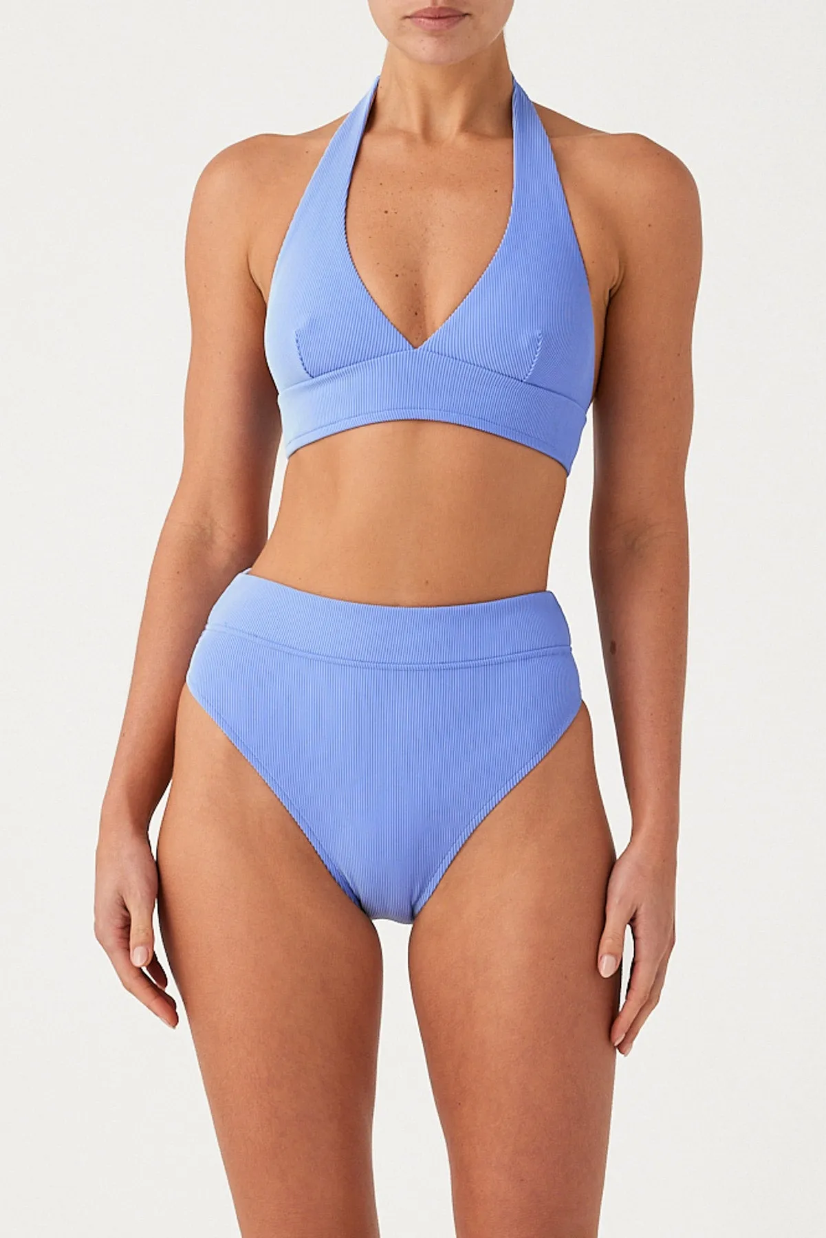 Signature Stripe High Waisted Brief - Sky sold by Zulu and Zephyr product image thumbnail 3