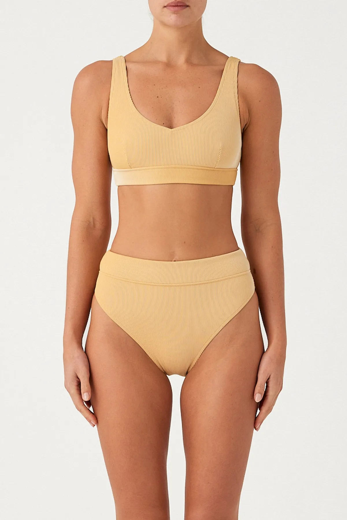 Signature Stripe High Waisted Brief - Marigold sold by Zulu and Zephyr product image thumbnail 4
