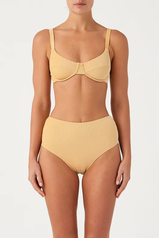 Signature Stripe High Full Brief - Marigold sold by Zulu and Zephyr