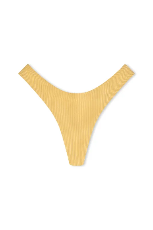 Signature Stripe Thong Brief - Marigold sold by Zulu and Zephyr