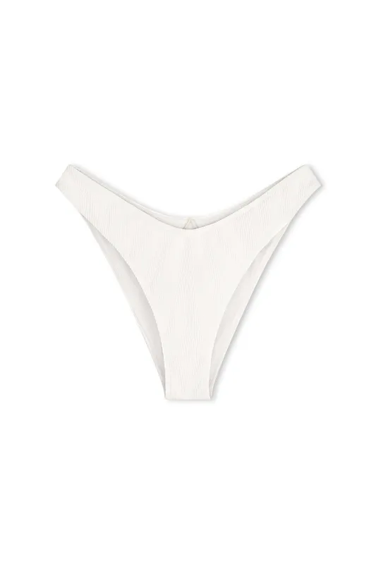 Signature Stripe Curve Brief - White sold by Zulu and Zephyr