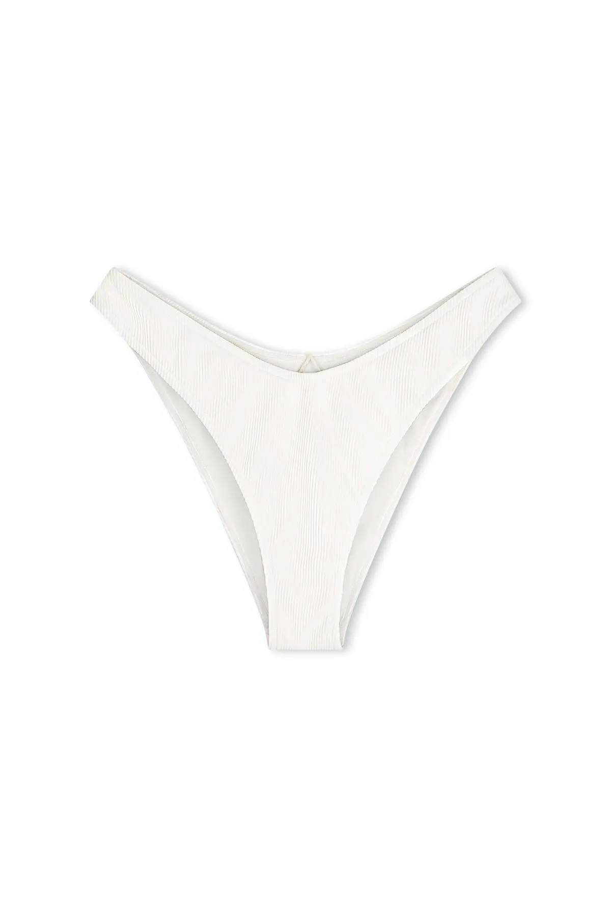 Signature Stripe Curve Brief - White sold by Zulu and Zephyr