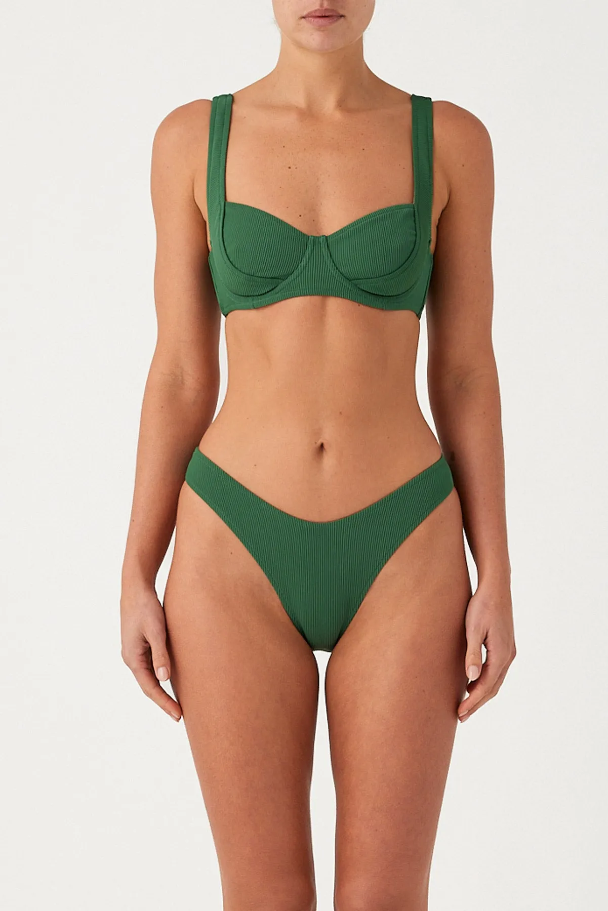 Signature Stripe Curve Brief - Tallow Green sold by Zulu and Zephyr product image thumbnail 2