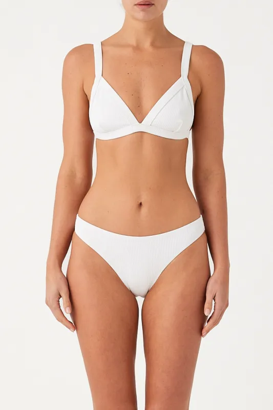 Signature Stripe Classic Brief - White sold by Zulu and Zephyr