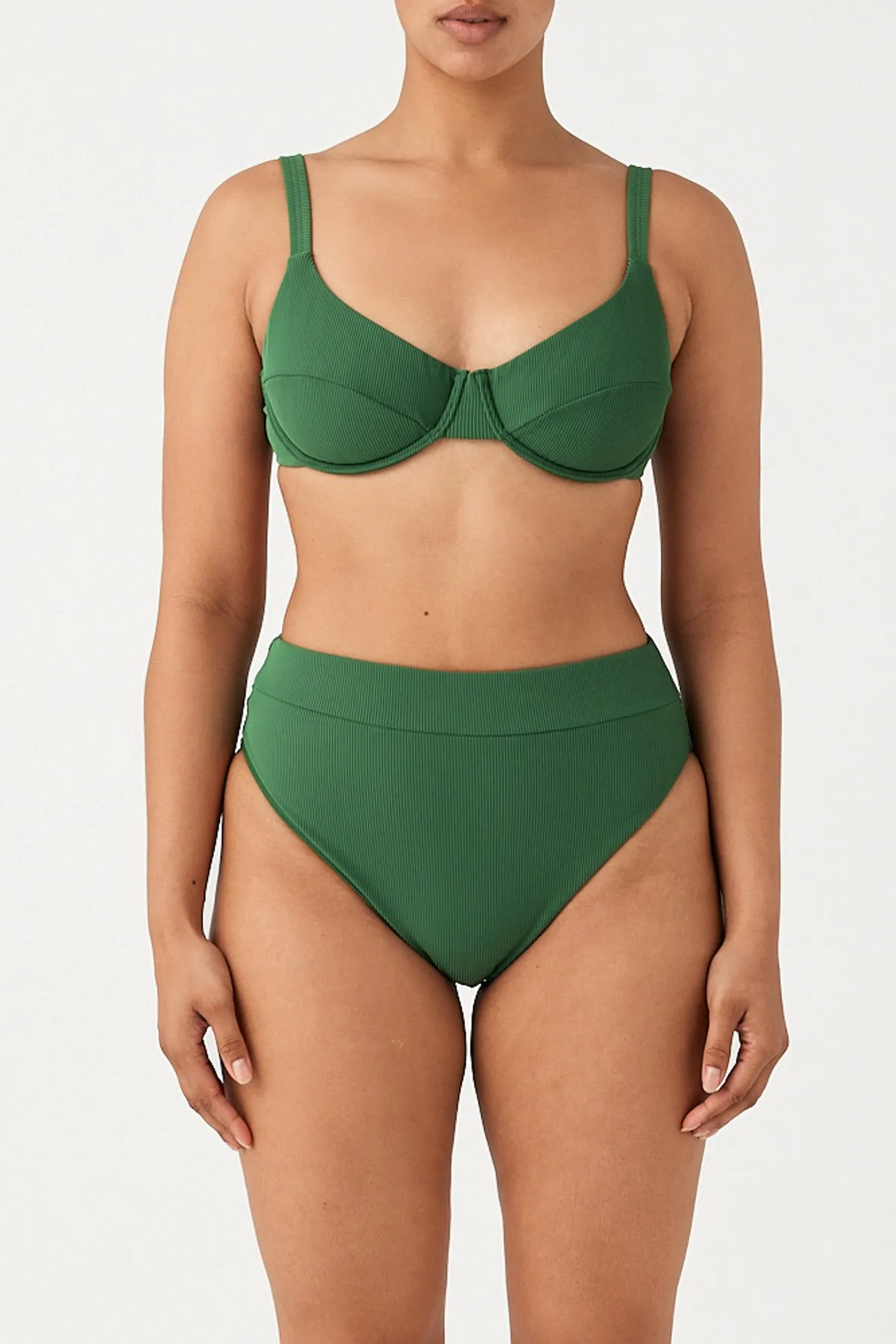 Signature Stripe Adjustable Bra Cup - Tallow Green sold by Zulu and Zephyr