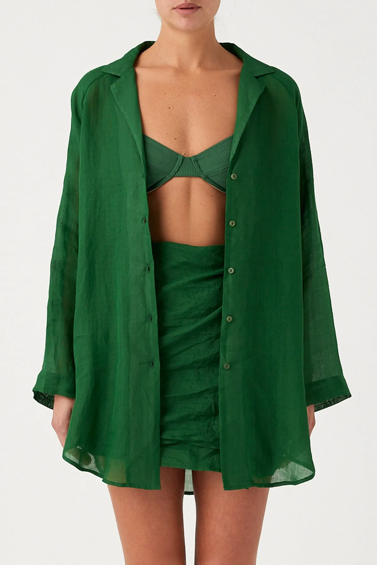 Signature Ramie Sarong - Tallow Green sold by Zulu and Zephyr product image thumbnail 3