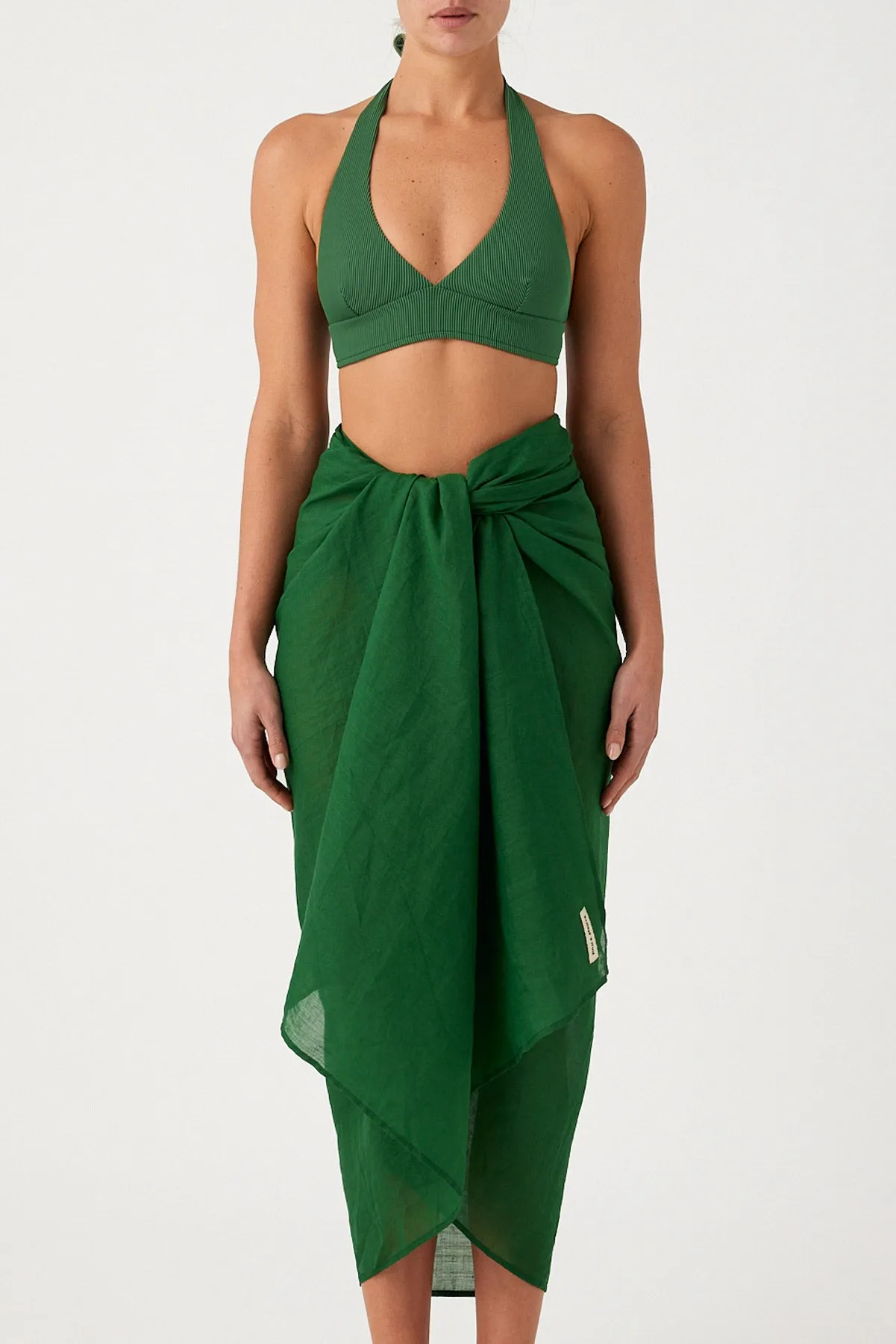 Signature Ramie Sarong - Tallow Green sold by Zulu and Zephyr product image thumbnail 4