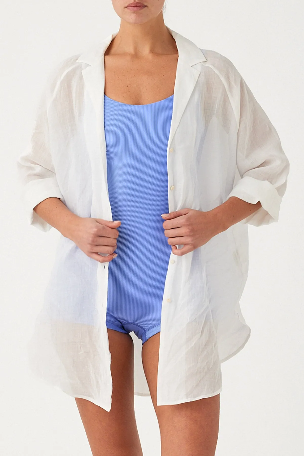 Signature Ramie Shirt - White sold by Zulu and Zephyr product image thumbnail 5