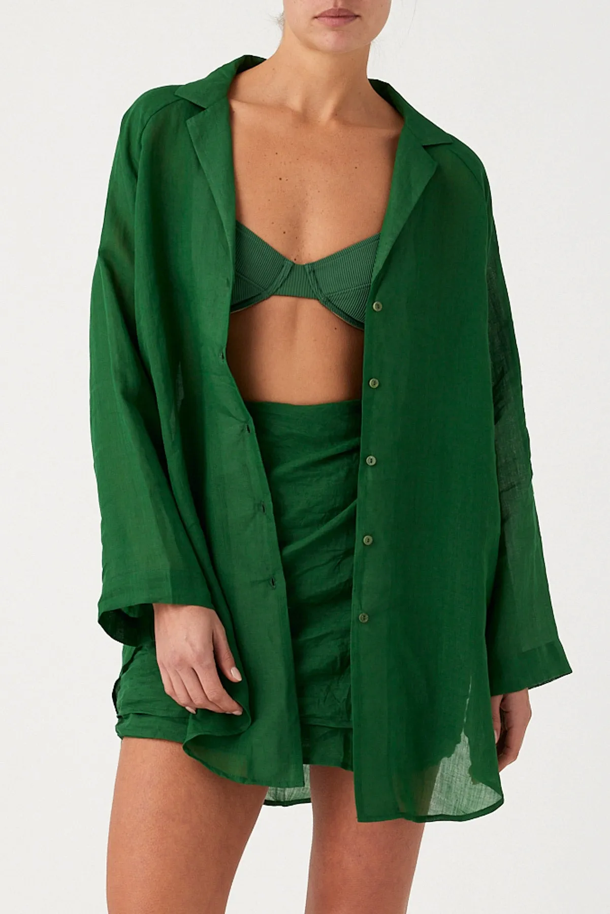 Signature Ramie Shirt - Tallow Green sold by Zulu and Zephyr product image thumbnail 3