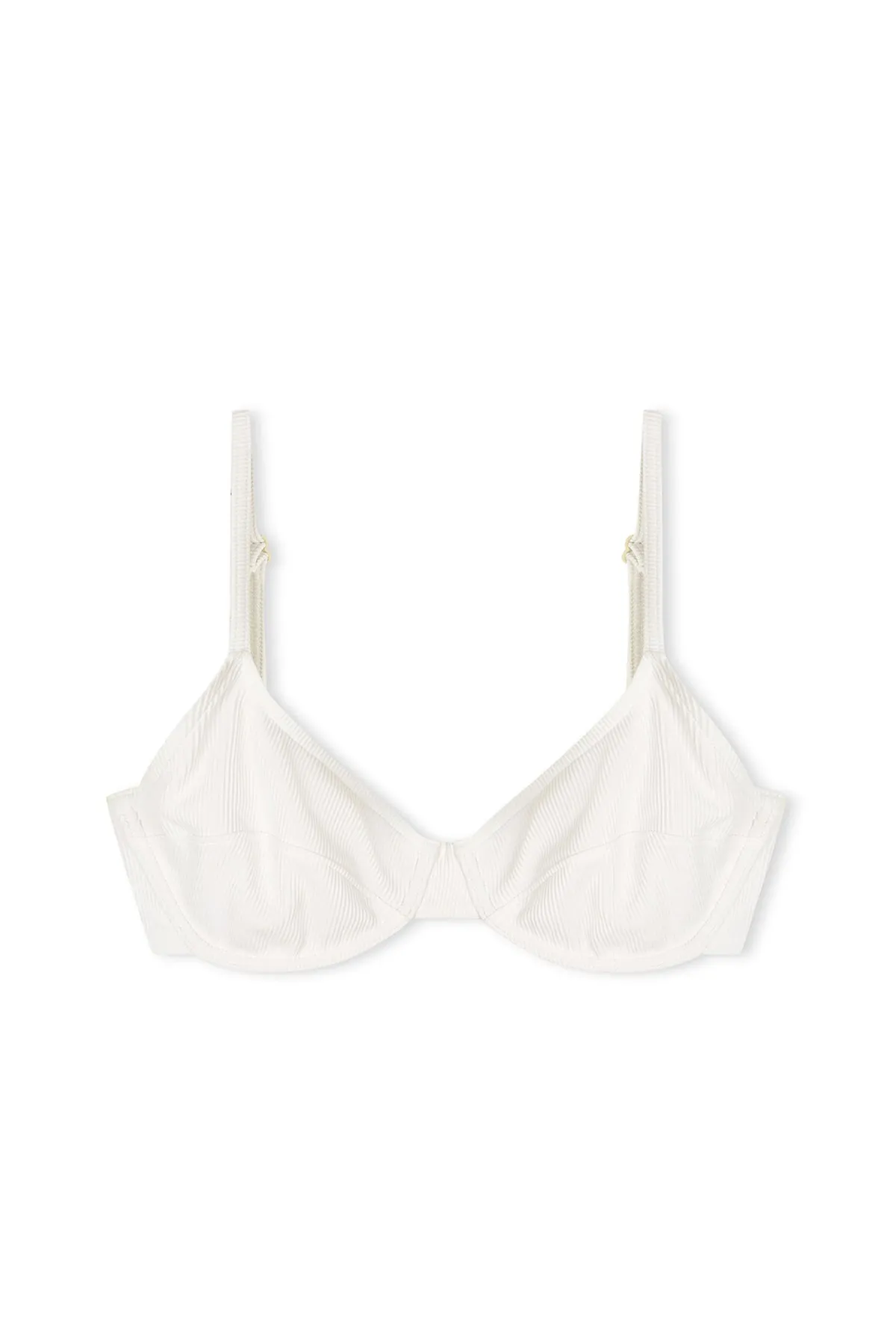 Signature Stripe Balconette Bra Cup Top - White sold by Zulu and Zephyr product image thumbnail 5