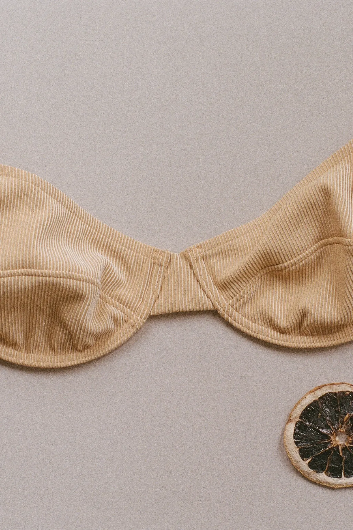 Signature Stripe Balconette Bra Cup Top - Marigold sold by Zulu and Zephyr