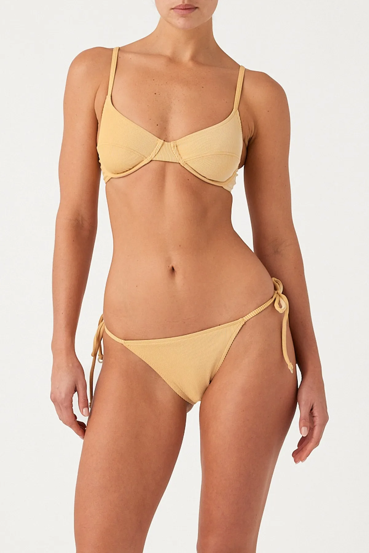 Signature Stripe Balconette Bra Cup Top - Marigold sold by Zulu and Zephyr product image thumbnail 4