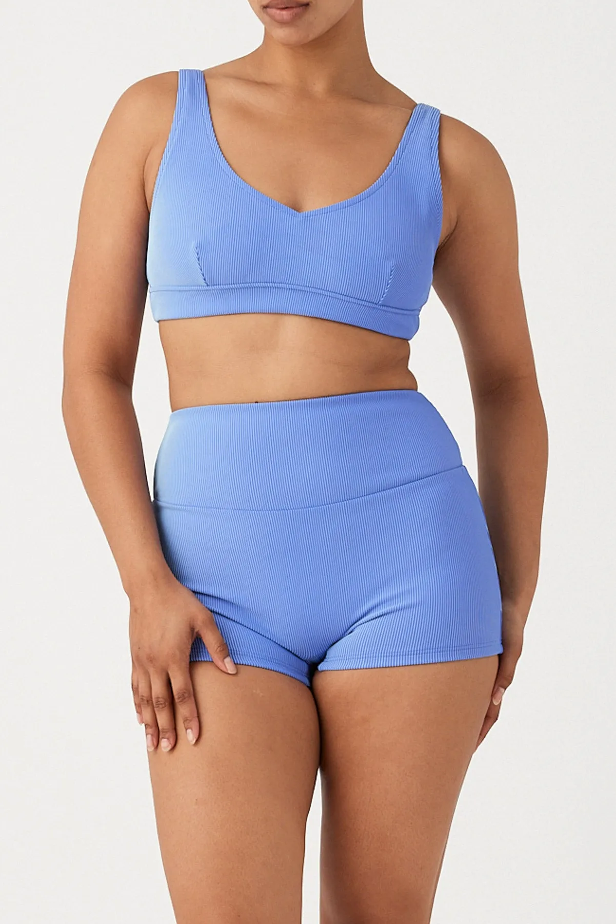 Signature Stripe Waistband Bralette Top - Sky sold by Zulu and Zephyr product image thumbnail 3