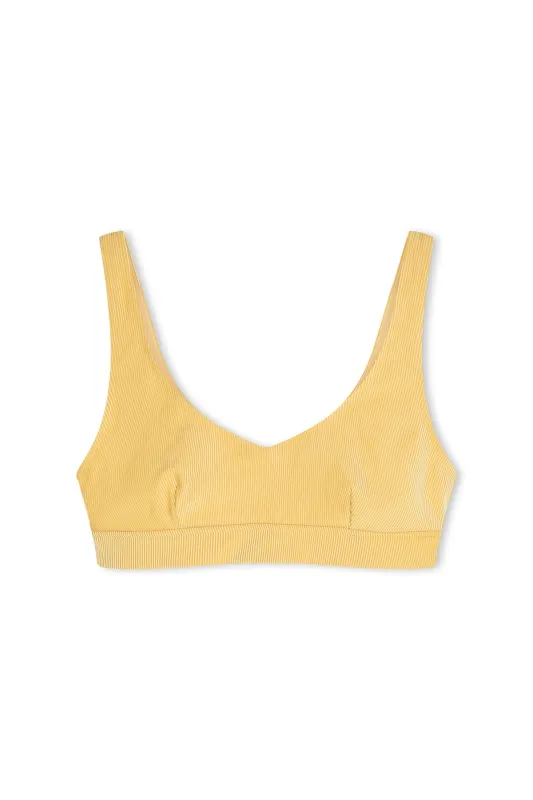 Signature Stripe Waistband Bralette Top - Marigold sold by Zulu and Zephyr