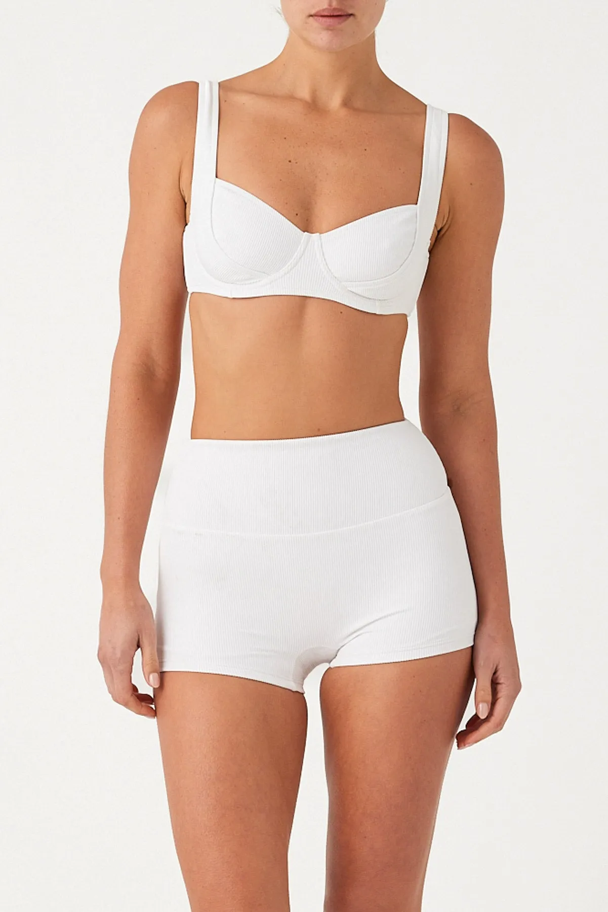 Signature Stripe Bra Cup Top - White sold by Zulu and Zephyr product image thumbnail 5