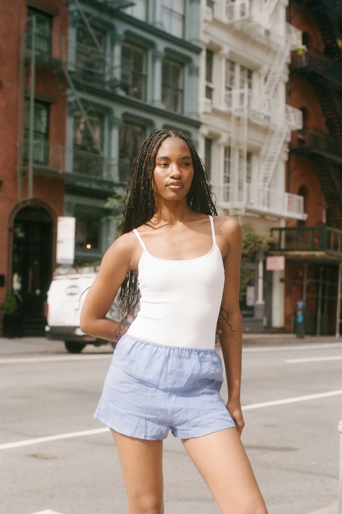 Signature Ramie Short - Sky sold by Zulu and Zephyr product image thumbnail 5