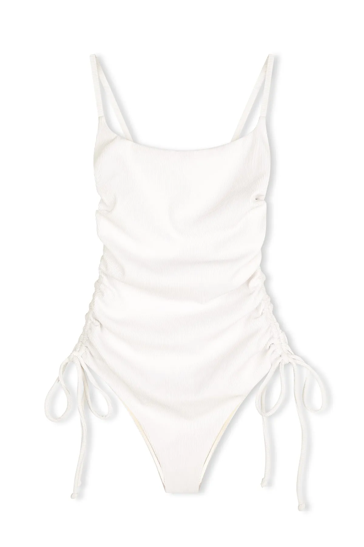 Signature Stripe Gathered One Piece - White sold by Zulu and Zephyr product image thumbnail 2