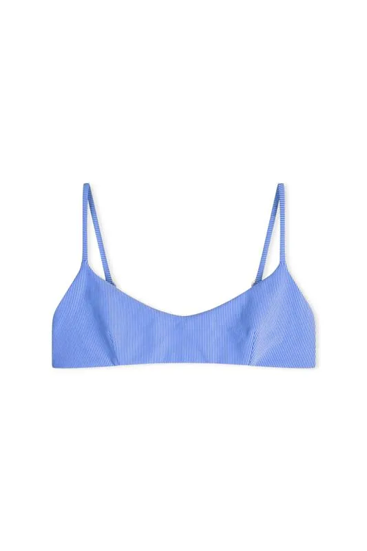 Signature Stripe Minimal Bralette Top - Sky sold by Zulu and Zephyr