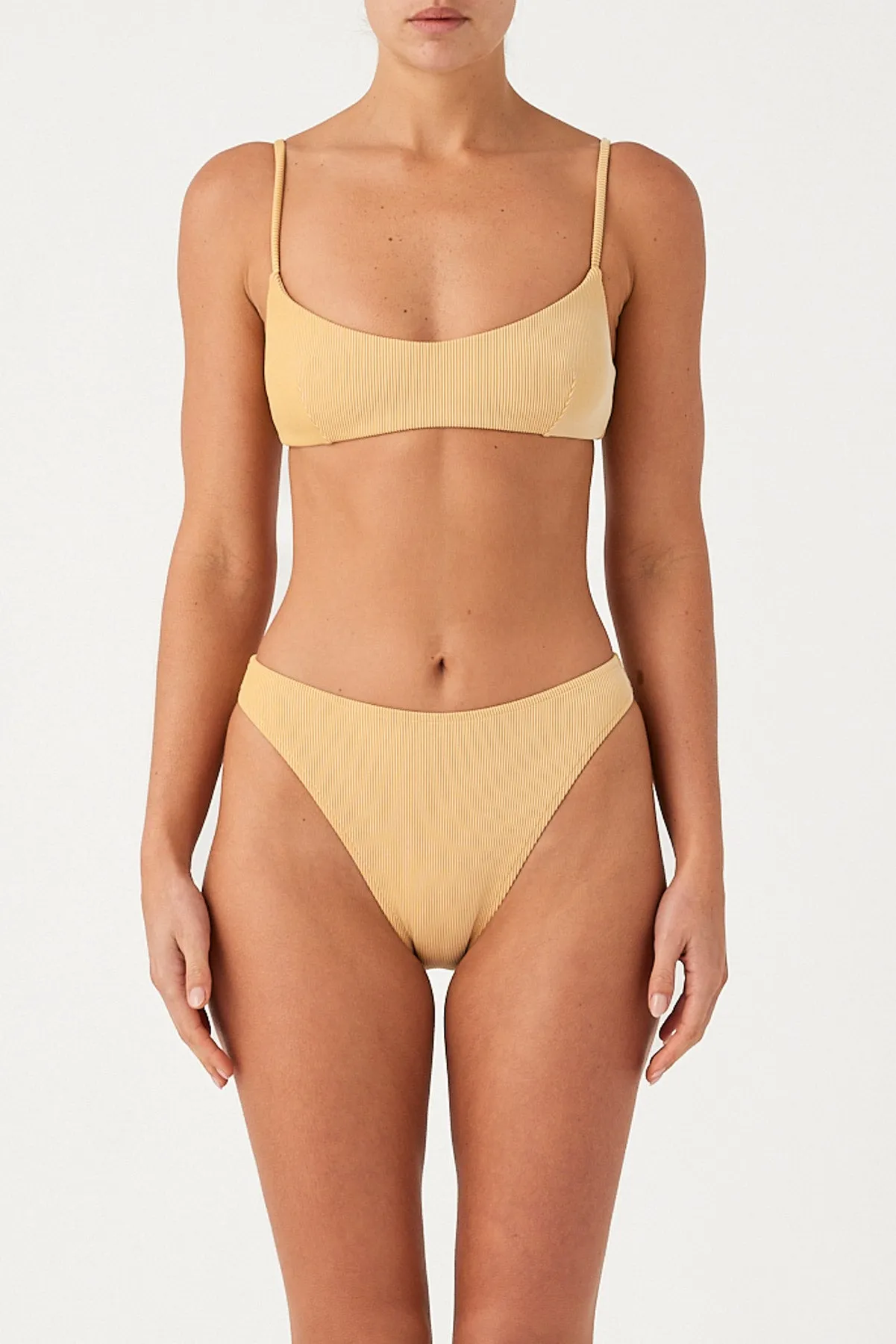 Signature Stripe Minimal Bralette Top - Marigold sold by Zulu and Zephyr product image thumbnail 2