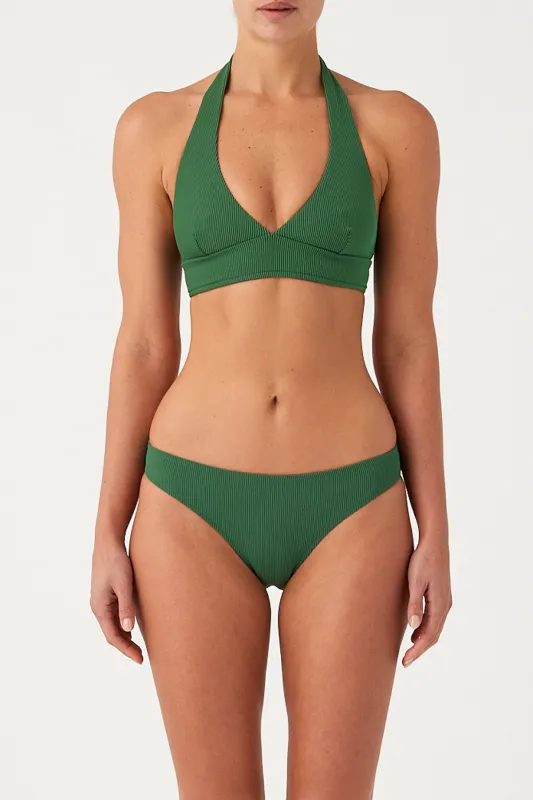 Signature Stripe Halter Top - Tallow Green sold by Zulu and Zephyr