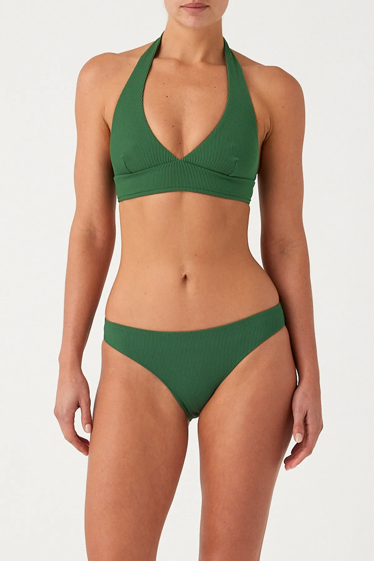 Signature Stripe Halter Top - Tallow Green sold by Zulu and Zephyr product image thumbnail 3