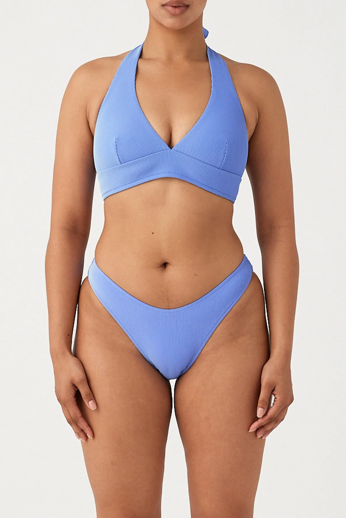 Signature Stripe Halter Top - Sky sold by Zulu and Zephyr