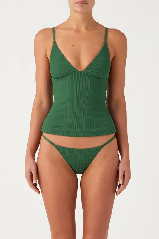 Signature Stripe Tankini - Tallow Green sold by Zulu and Zephyr