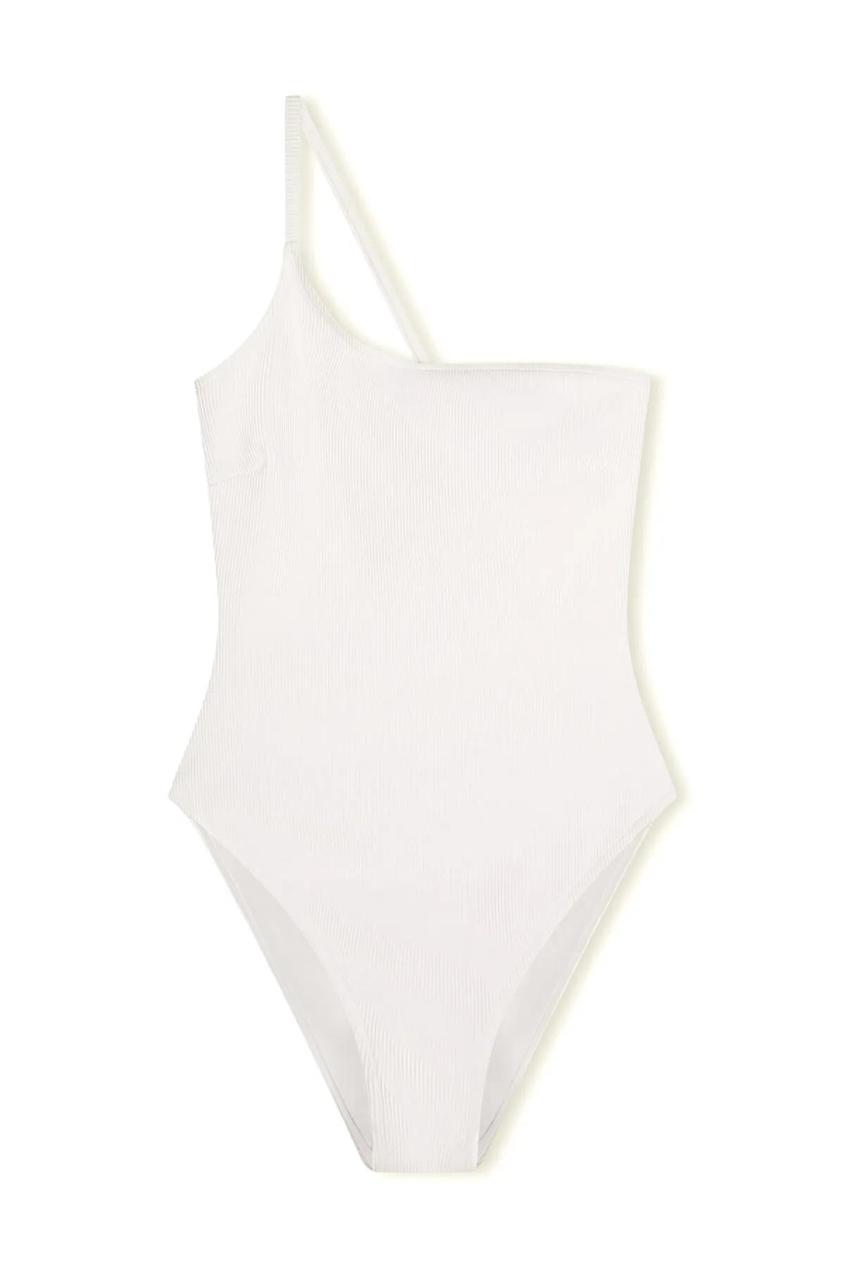 Signature Stripe One Shoulder One Piece - White sold by Zulu and Zephyr product image thumbnail 2