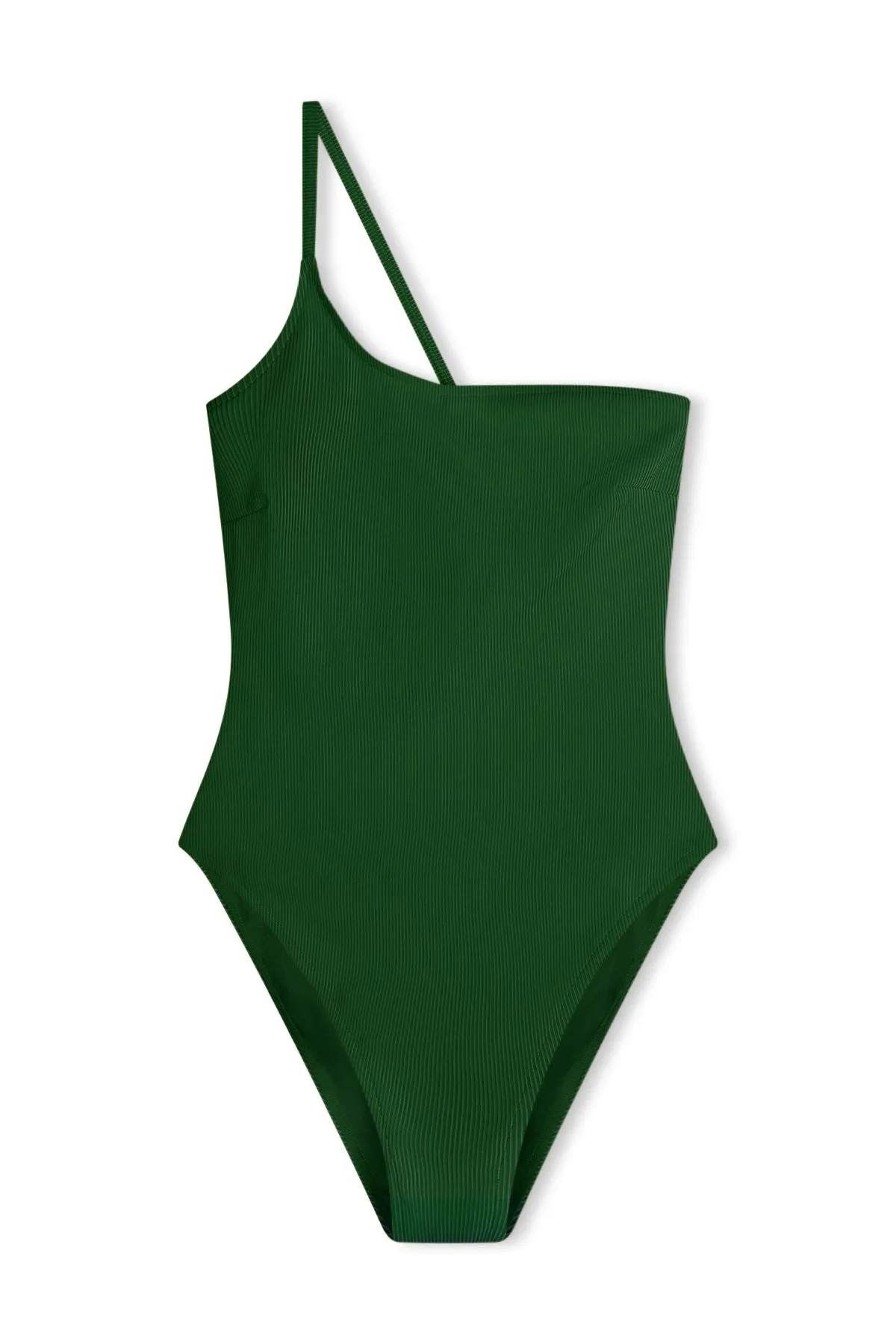 Signature Stripe One Shoulder One Piece - Tallow Green sold by Zulu and Zephyr product image thumbnail 2
