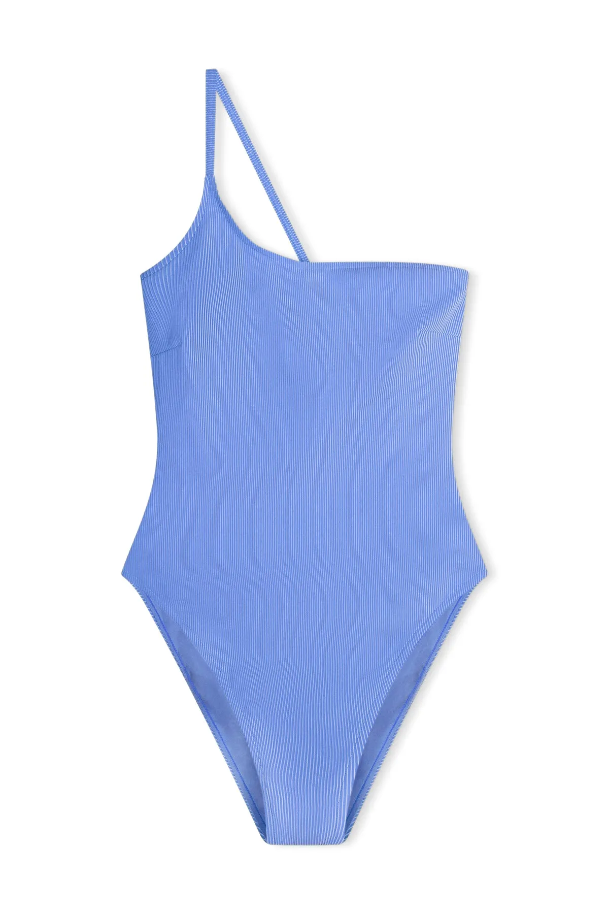 Signature Stripe One Shoulder One Piece - Sky sold by Zulu and Zephyr