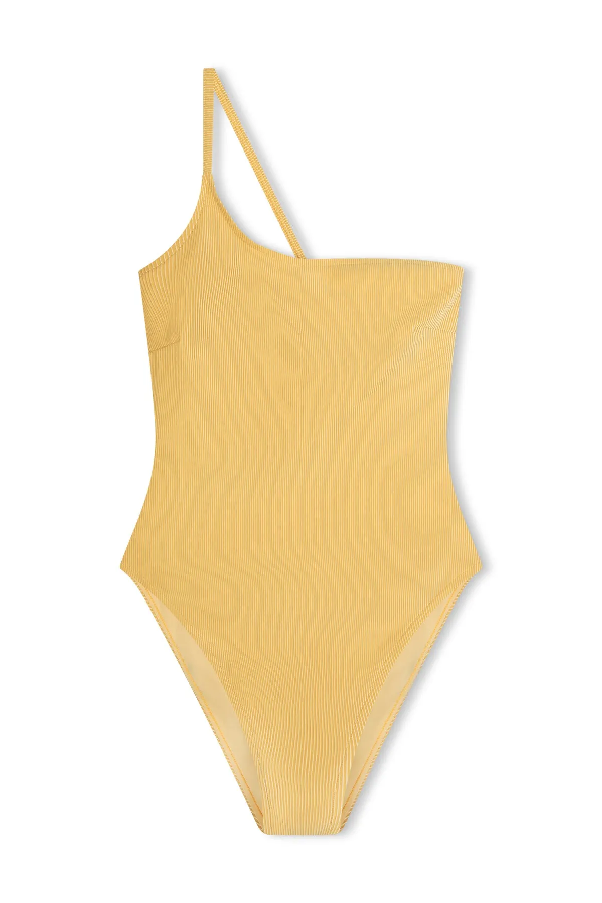 Signature Stripe One Shoulder One Piece - Marigold sold by Zulu and Zephyr
