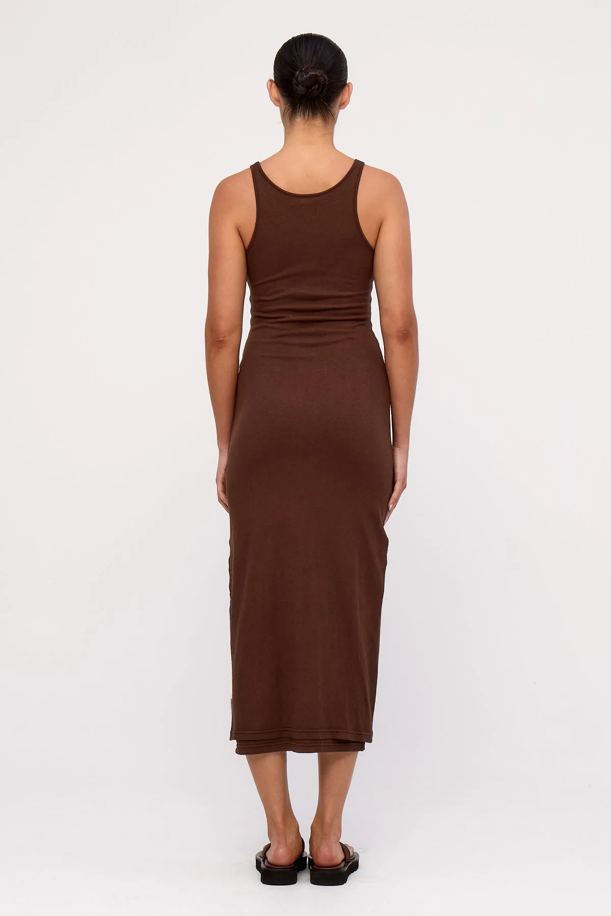 Rib Hemp Jersey Dress - Chocolate sold by Zulu and Zephyr product image thumbnail 3