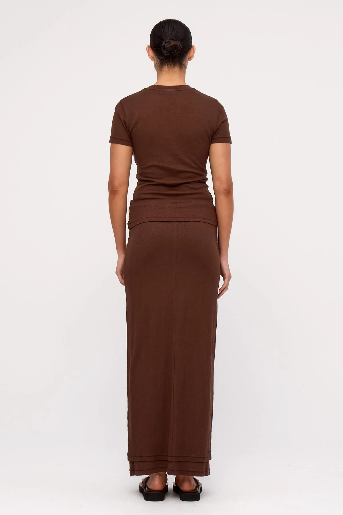 Rib Hemp Jersey T-Shirt - Chocolate sold by Zulu and Zephyr product image thumbnail 4