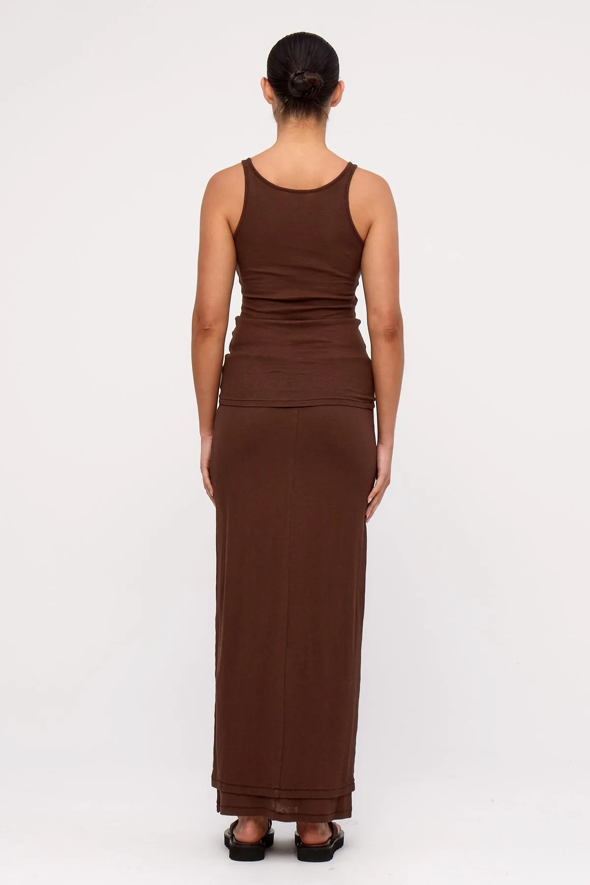 Rib Hemp Jersey Tank - Chocolate sold by Zulu and Zephyr product image thumbnail 5