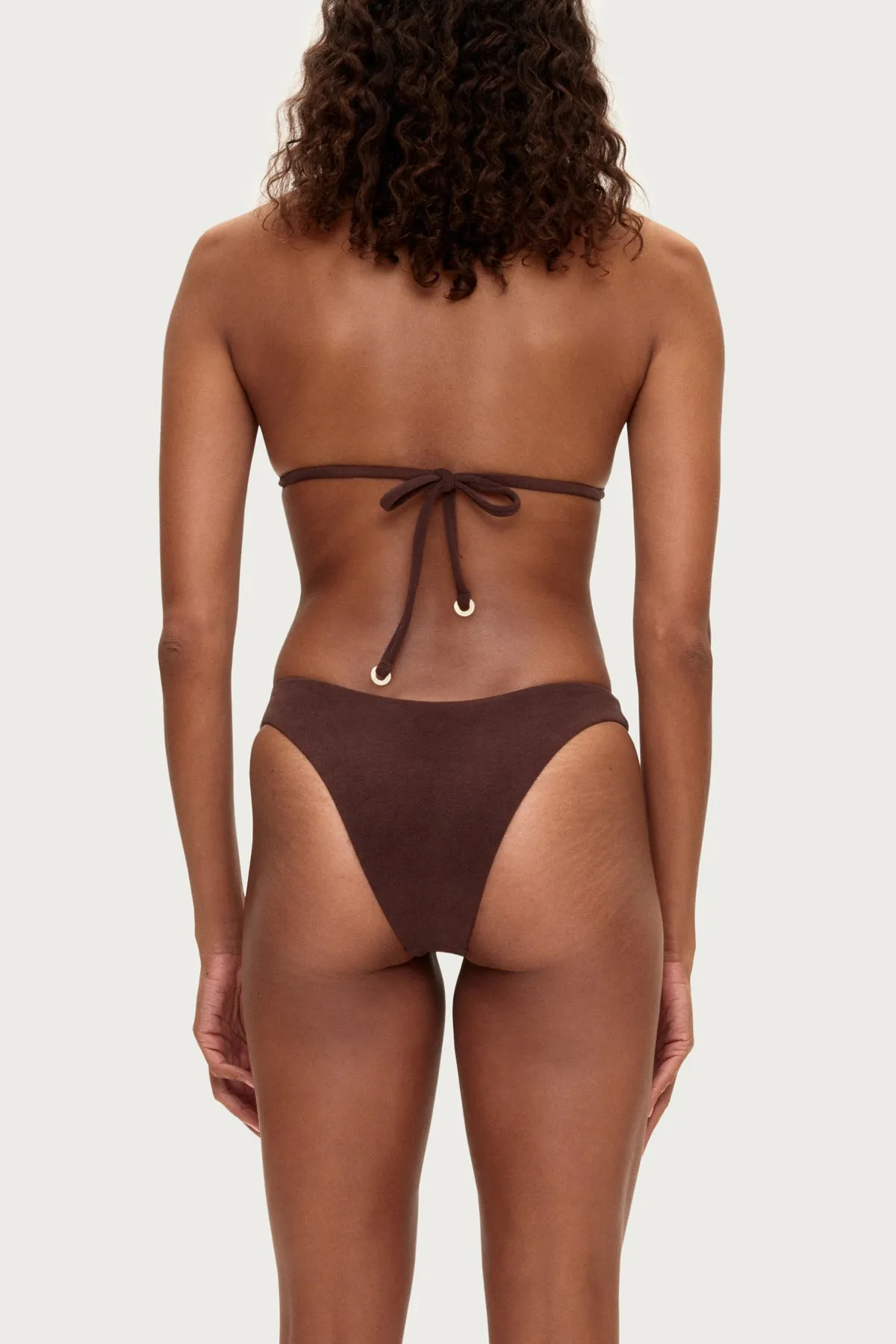 Towelling Triangle Top - Chocolate sold by Zulu and Zephyr product image thumbnail 4