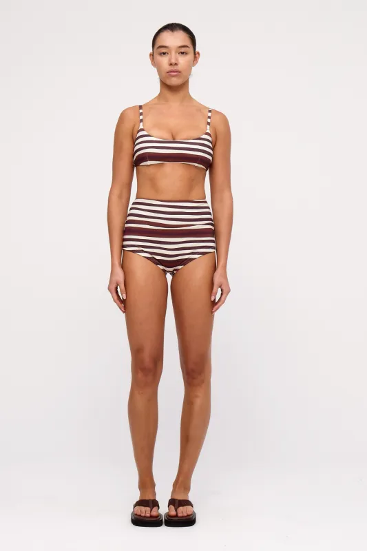 Bralette - Chocolate Stripe sold by Zulu and Zephyr