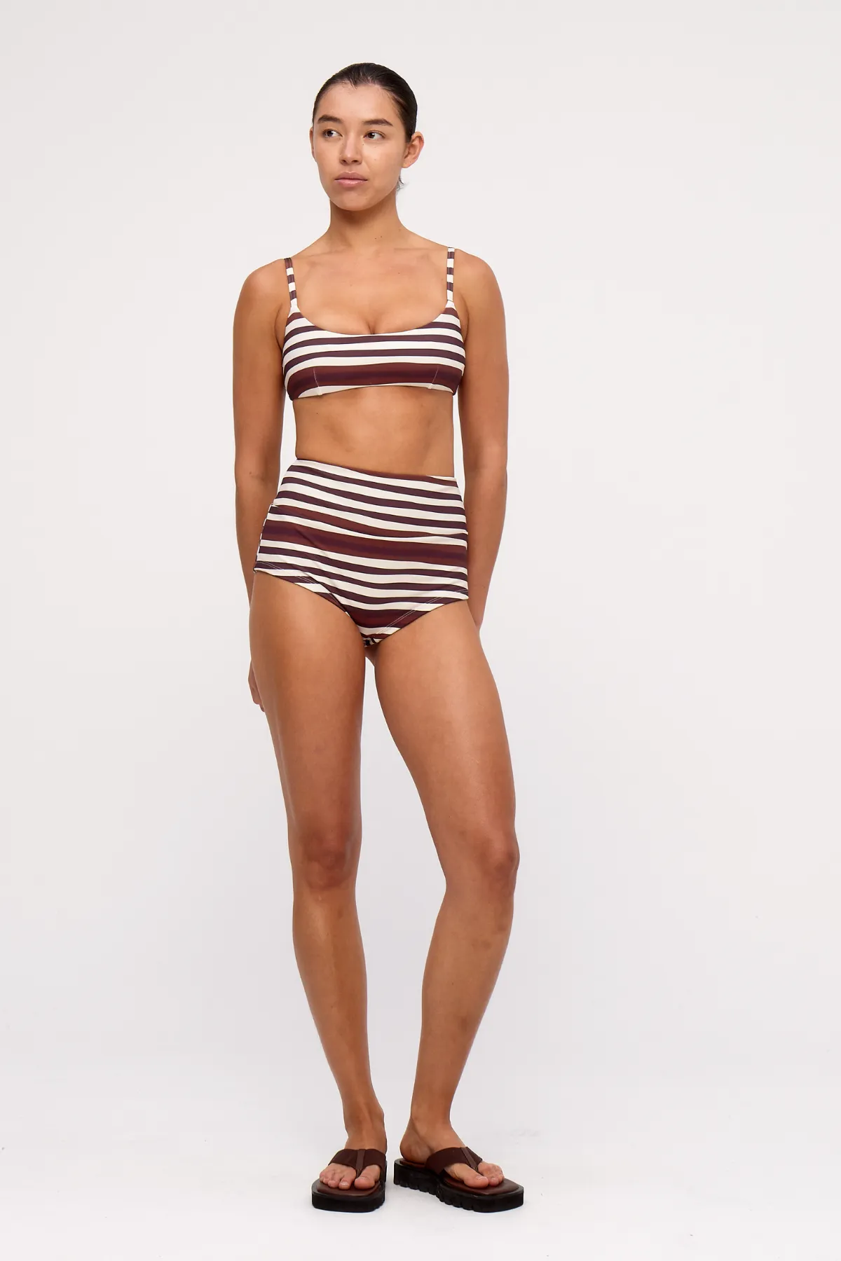 Boy Short - Chocolate Stripe sold by Zulu and Zephyr product image thumbnail 2